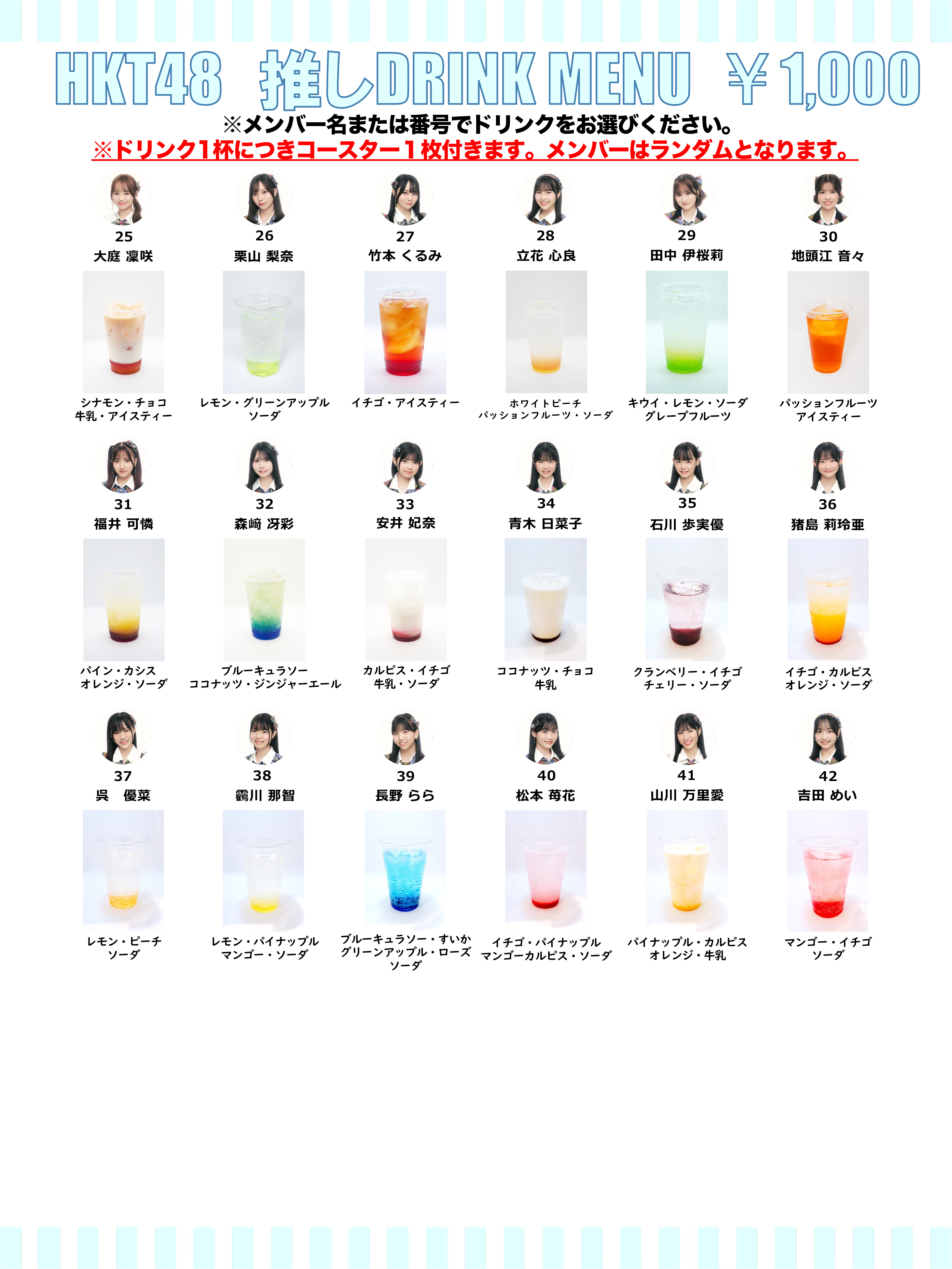HKT48 推しドリンク コースター第20弾販売開始のお知らせ | ニュース