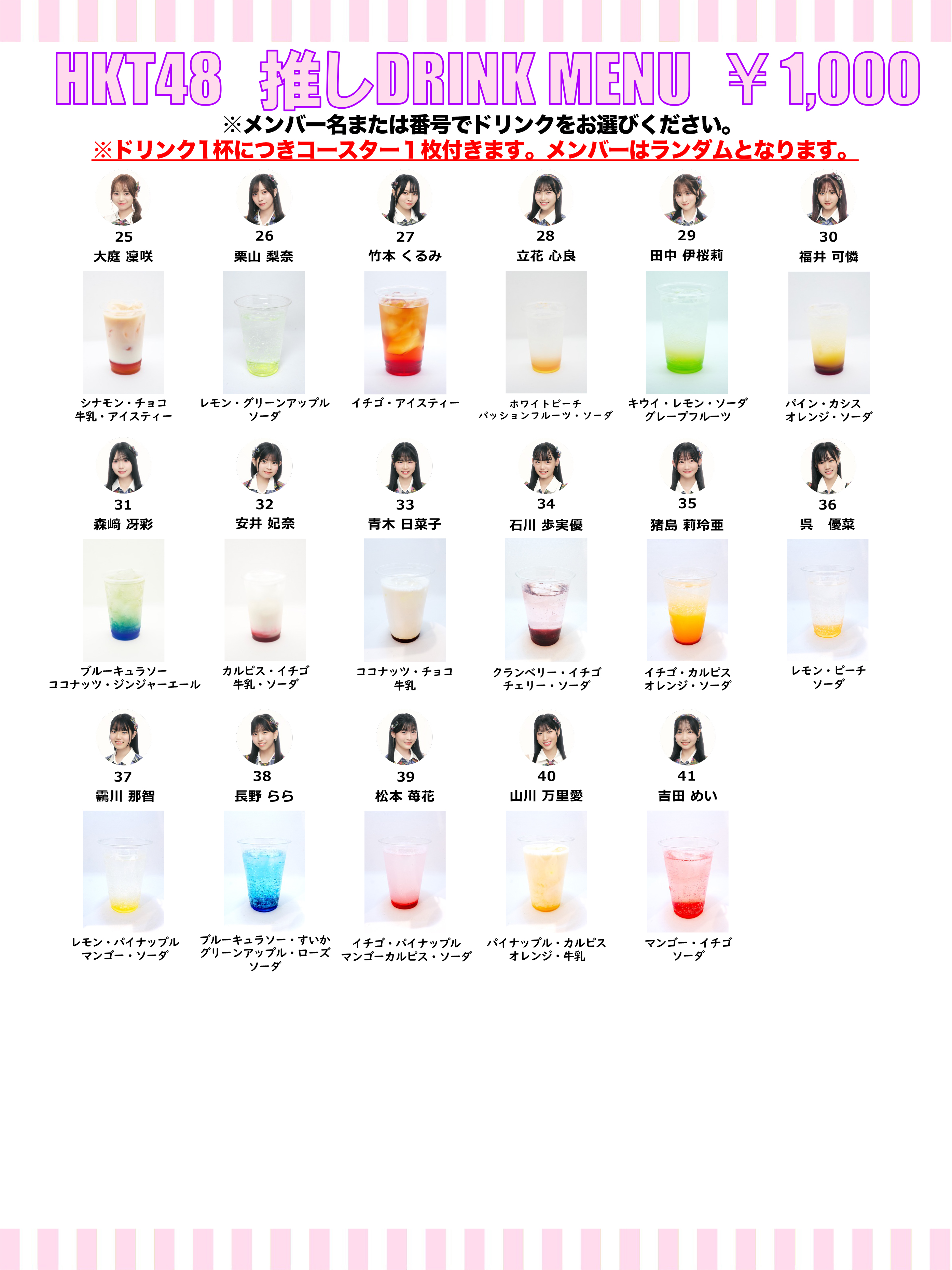 HKT48 推しドリンク コースター第21弾販売開始のお知らせ | ニュース